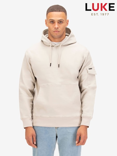 Luke 1977 Grey Marlin Hoodie (W08234) | £75