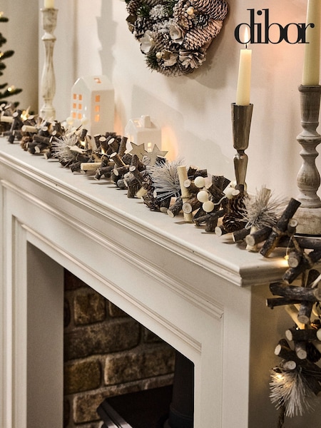 Dibor 180cm Golden Glow Light Up Garland (W08867) | £28