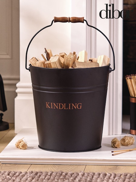 Dibor Black Kindling Bucket (W08873) | £25