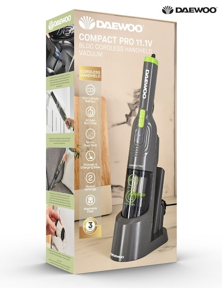 Daewoo Grey Cyclone Compact Pro 11.1V Handheld Vacuum Cleaner (W10081) | £60