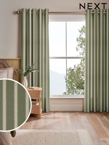 Green Meliora Made to Measure Curtains (W10088) | £109