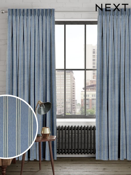 Blue Meliora Made to Measure Curtains (W10098) | £109