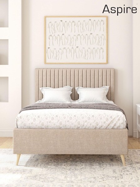 Eire Linen Natural Grant Divan Style Contemporary Bed Frame  and Invigorate Pocket Mattress (W10364) | £665 - £920