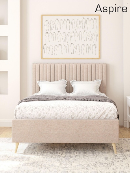 Saxon Twill Natural Grant Divan Style Contemporary Bed Frame  and Invigorate Pocket Mattress (W10370) | £665 - £920