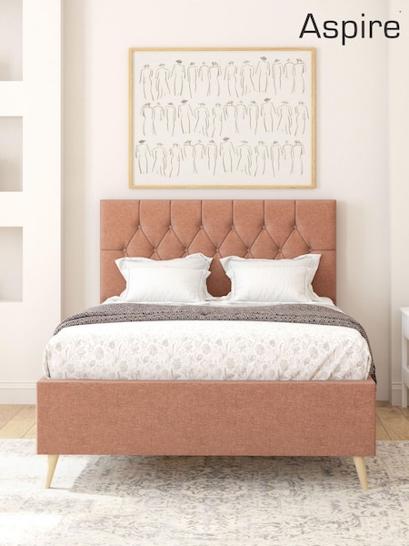 Zara Blush Olivier Divan Style Contemporary Bed Frame and Wool Pocket Mattress (W10382) | £640 - £885