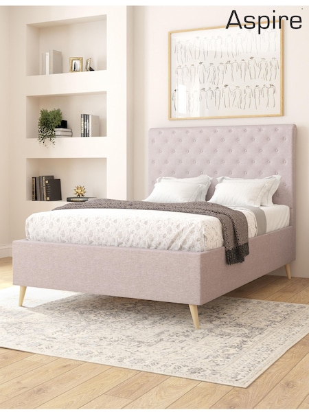 Aspire Furniture Eire Linen Grey Taylor Divan Style Contemporary Bed Frame (W10399) | £580 - £775