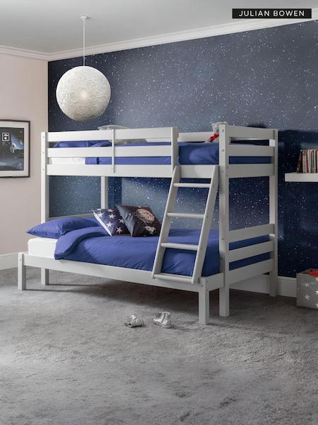 Dove Grey Merlin Triple Sleeper Bunk Bed (W10422) | £435