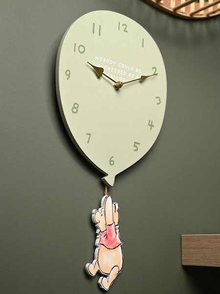 Widdop Olive Disney Winnie The Pooh Balloon Wall Clock (W10429) | £22