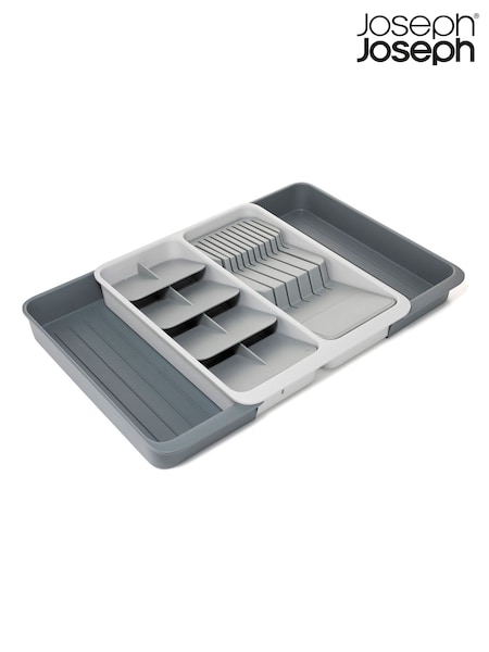 Joseph Joseph Light Stone Drawer Store Expanding Tiered Cutlery Tray With Knife Organiser (W10478) | £40