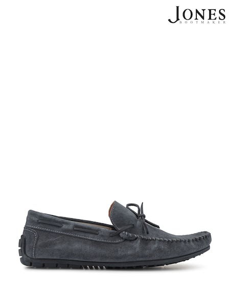Jones Bootmaker Grey Zeke Leather Full Slippers (W10754) | £59