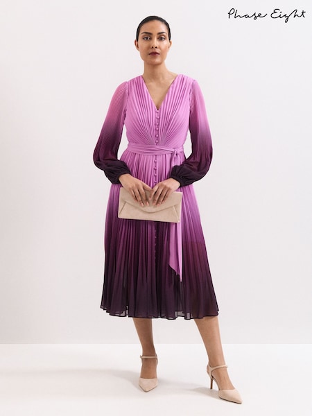 Phase Eight Purple Petite Mira Dress (W10947) | £179