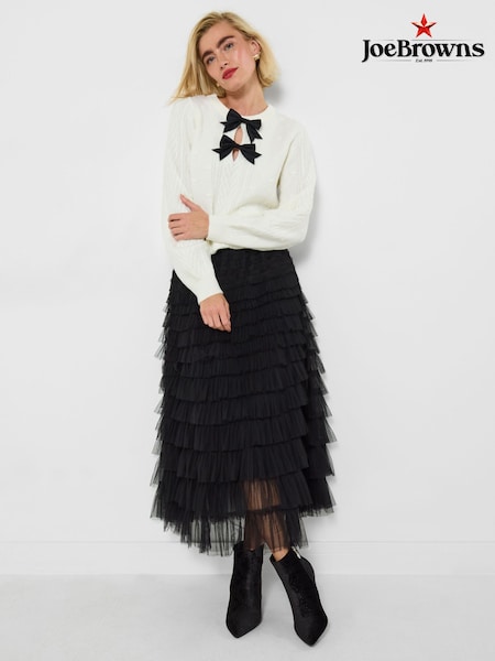Joe Browns Black Tiered Mesh Skirt (W11003) | £55