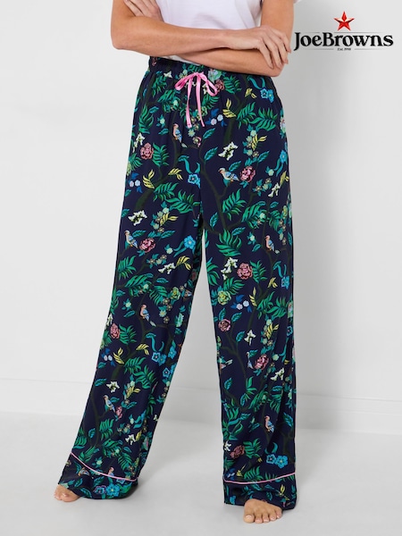 Joe Browns Blue Floral Print Boutique Pyjamas Bottoms (W11010) | £32