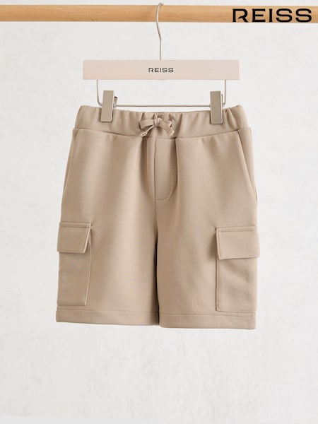 Reiss Stone Oliver Interlock-Jersey Cargo Shorts (W11326) | £30