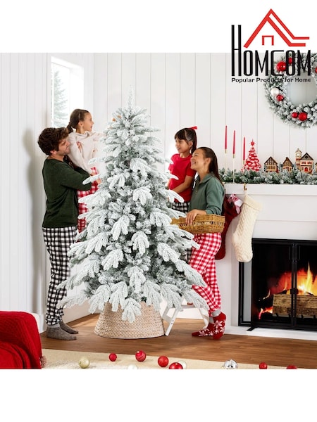 Homcom Green 5ft Artificial Snow Flocked Christmas Tree (W11590) | £78