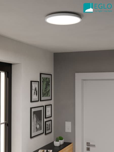 Eglo White Rovito-Z Round RGB LED Ceiling Light (W11686) | £55