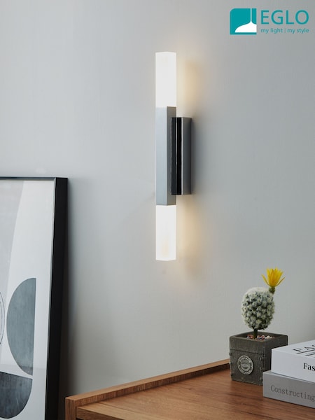 Eglo Chrome Alcudia Metal & Plastic Bathroom Mirror Light (W11689) | £75