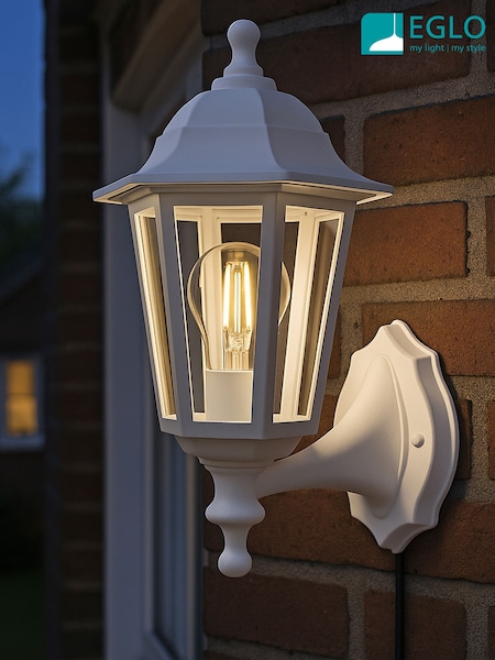 Eglo White Olgiata-E Plastic Classic Outdoor Wall Light (W11691) | £25
