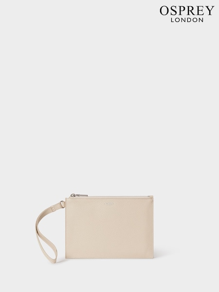 Osprey London White The Core Large Leather Pouch (W11703) | £40