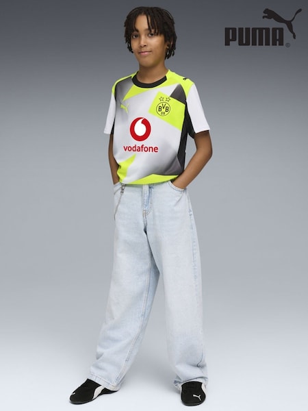 Puma Grey Borussia Dortmund 25/26 Away Jersey Shirt (W11746) | £60