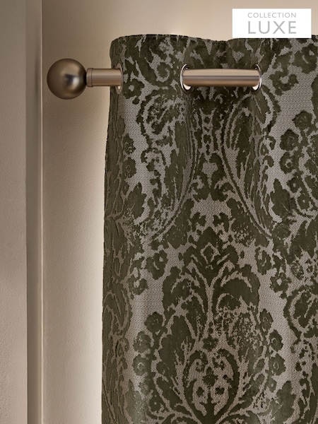 Collection Luxe Heavyweight Velvet Damask Eyelet Lined Curtains