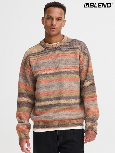 Blend Grey Space Dye Knit Jumper (W12002) | £60