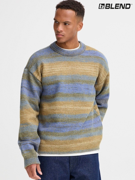 Blend Blue Space Dye Knit Jumper (W12006) | £60