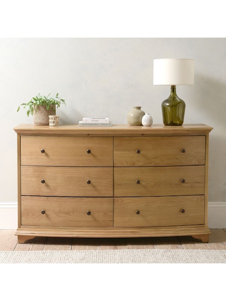 Cotswold Company Natural Winchcombe Oiled Oak 6 Drawer Wide Chest (W12200) | £1,250