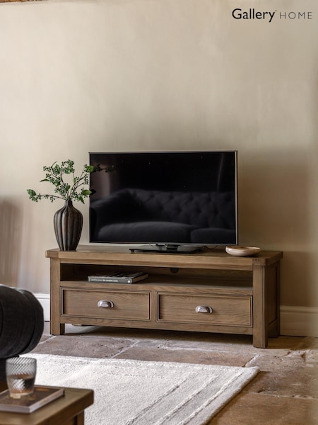 Natural Milton Solid Oak Media Unit (W12209) | £480