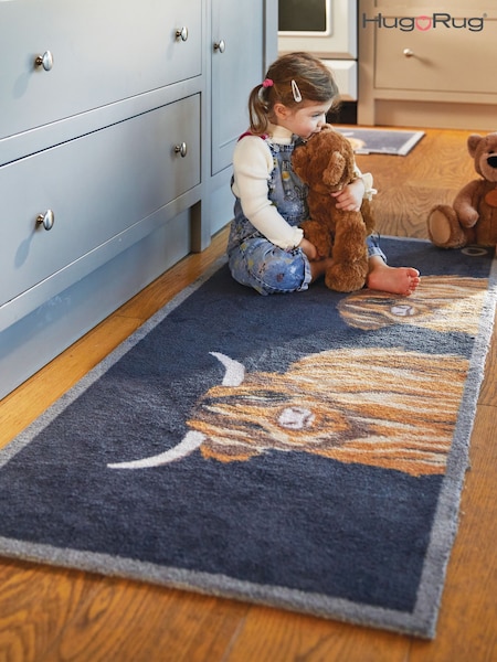 Hug Rug Navy Highland 1 Runner (W12261) | £80