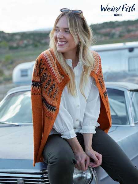 Weird Fish White Donna Frilly Edge Dobby Shirt (W12274) | £50