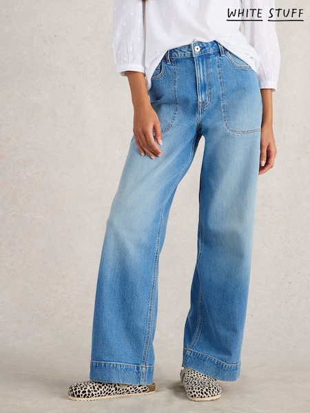White Stuff Blue Tia Wide Leg Jeans (W12367) | £65
