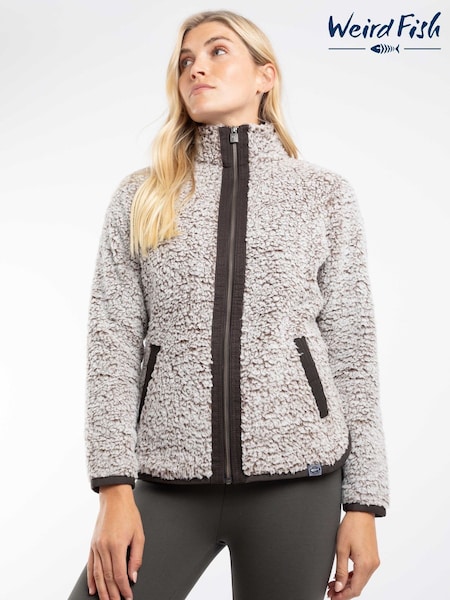 Weird Fish Brown Clove Cosy Full Zip Fleece (W12597) | £65
