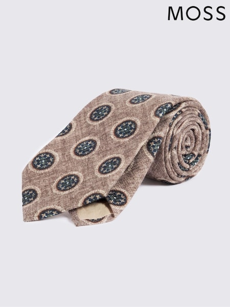 Bottinelli Wool Medallion Light Tie (W12698) | £40