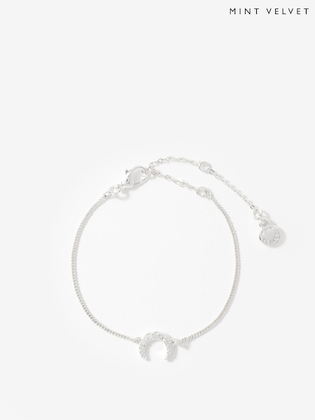 Mint Velvet Silver Plated Moon Bracelet (W12802) | £39