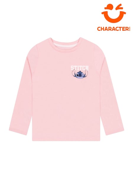 Character Pink Disney Lilo And Stitch Long Sleeve T-Shirt (W12997) | £15