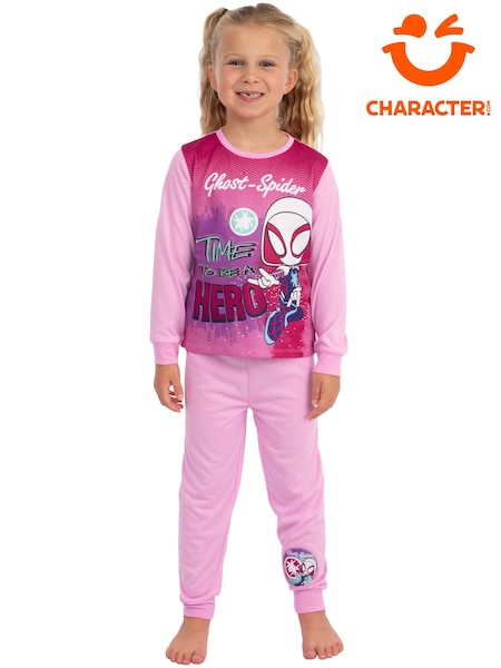 Character Pink Marvel Spidey And His Amazing Friends Long Sleeve Pyjamas (W13000) | £15