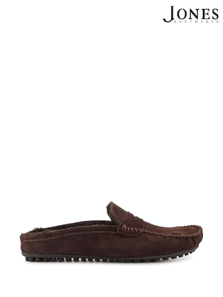 Jones Bootmaker Brown Zap Leather Mule Slippers (W13110) | £59