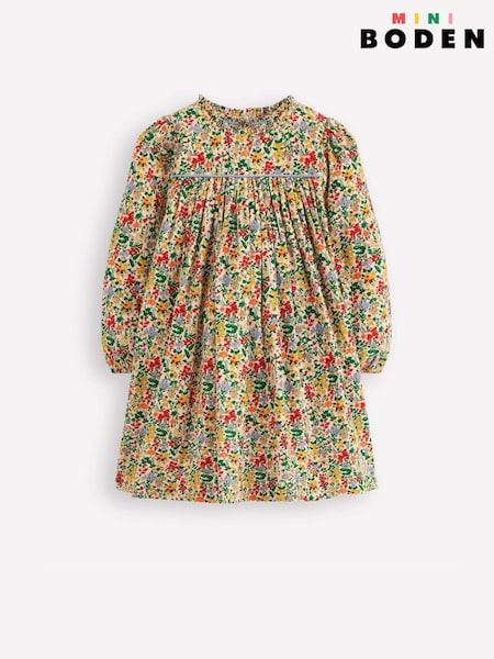 Boden Cream Ruffle Neck Woven Dress (W13547) | £39 - £45