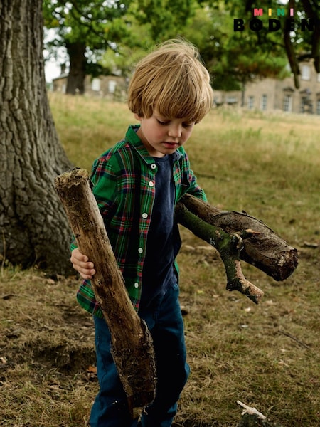Boden Green Cosy Cotton Check Shirt (W13551) | £27 - £32