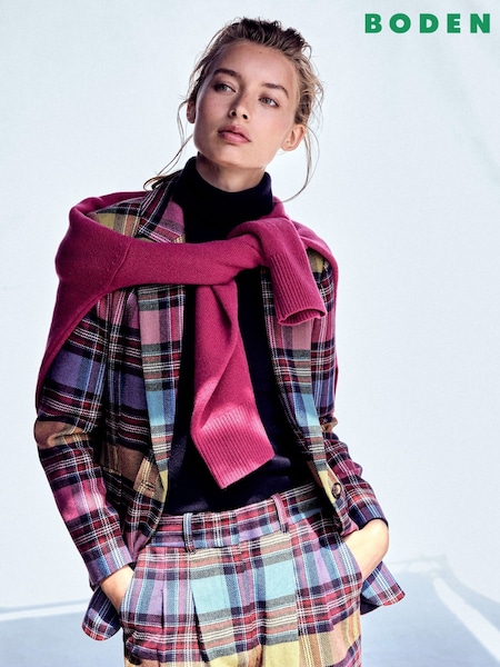 Boden Red Woodbridge Check Blazer (W13600) | £219