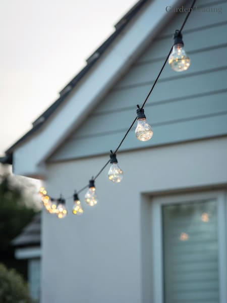 Garden Trading Black Festoon Lights Classic Solar 20 Bulbs (W13690) | £75
