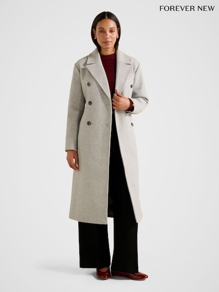 Forever New Grey Shyla Belted Coat (W13955) | £120
