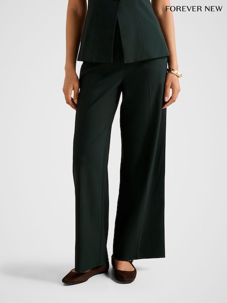 Forever New Green Frieda High Waist Wide Leg Pants (W13962) | £70