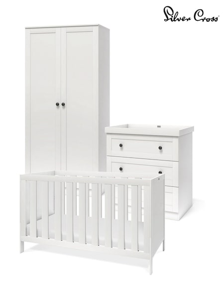 Silver Cross 3 Piece White Bromley Furniture Set (W14084) | £895
