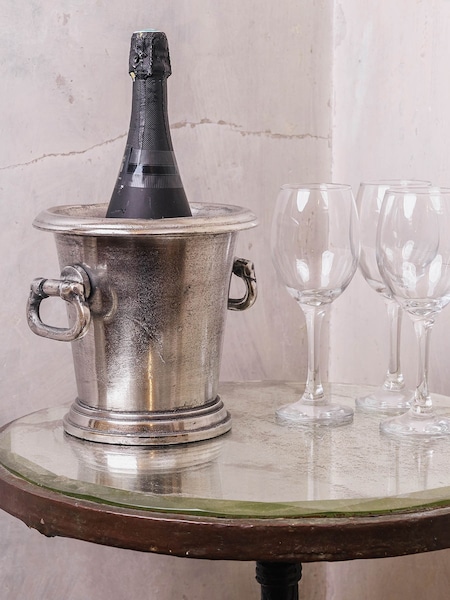 One.World Silver Smithfield Wine Cooler with Handles (W14109) | £79