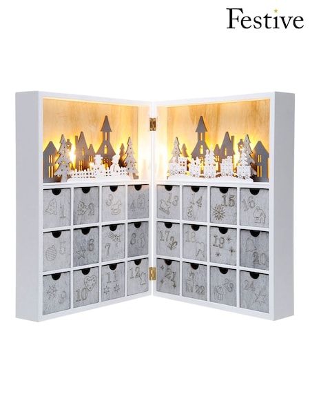 Festive 36cm Bo Lit Folding Train Advent Christmas Decoration (W14228) | £75