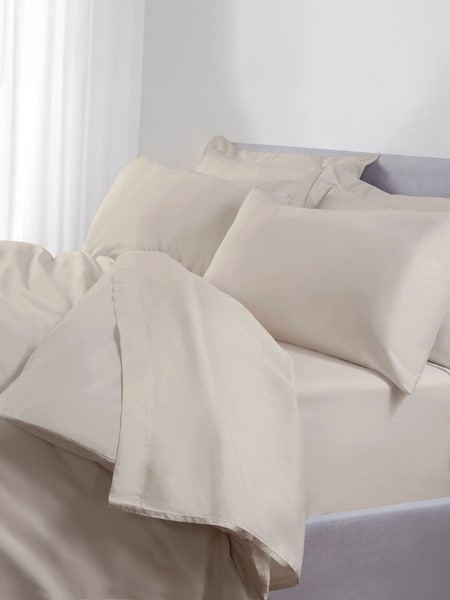 The Linen Consultancy Cream TLC 5 Star Hotel Concept 500TC Cotton Sateen Fitte Sheet (W14415) | £33 - £58