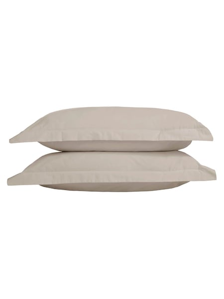 The Linen Consultancy Latte TLC 5 Star Hotel Concept 500TC Cotton Sateen Oxfor Pillowcase (W14416) | £20