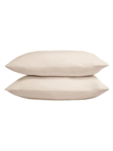 The Linen Consultancy Cream TLC 5 Star Hotel Concept 500TC Cotton Sateen Stand Pair (W14419) | £20